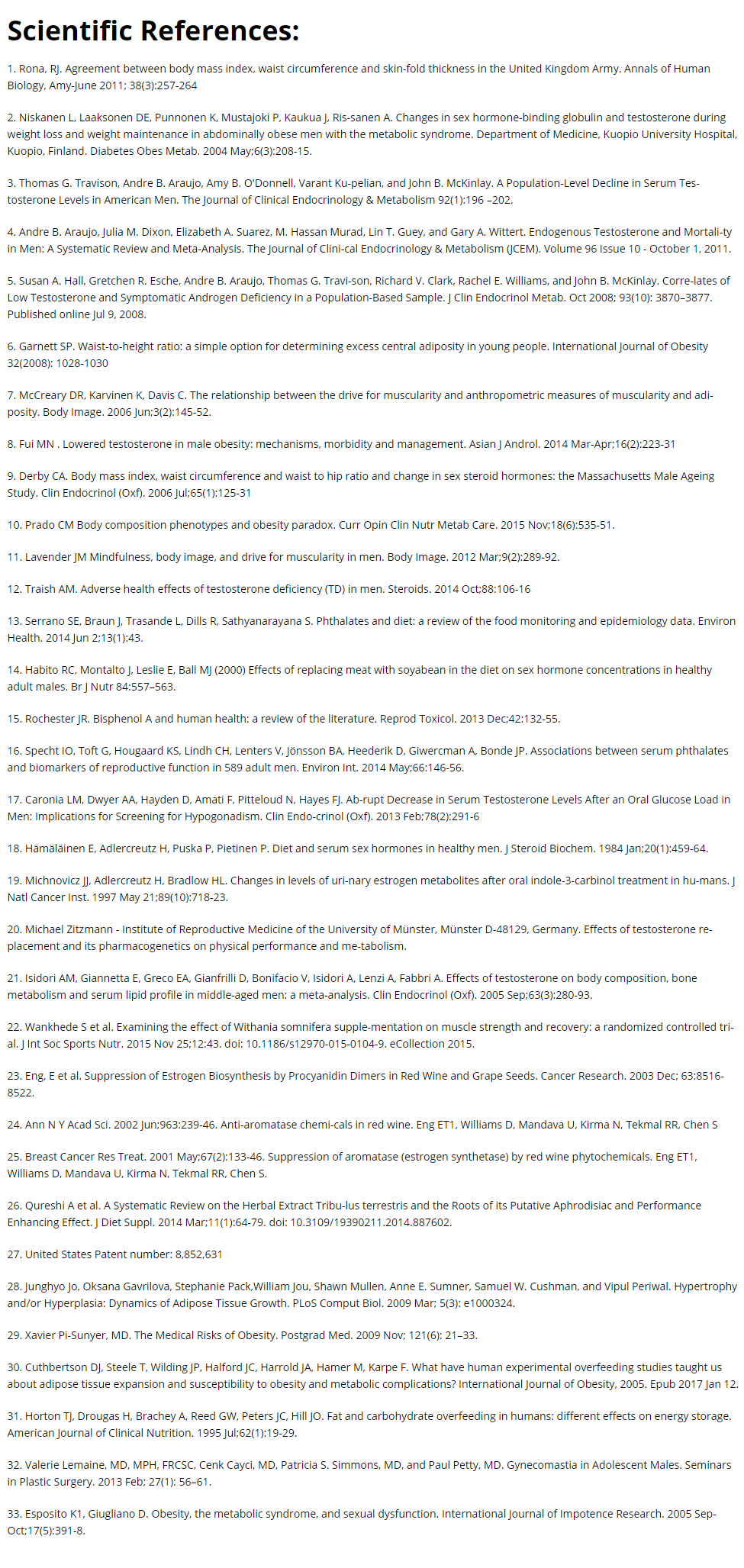 Scientific References